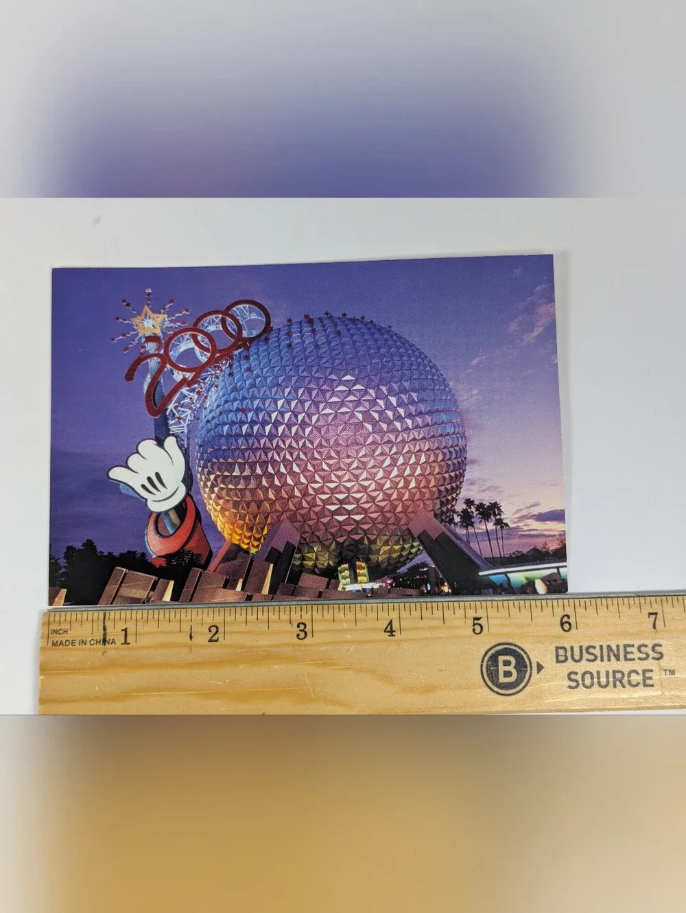Vintage Disney Postcard Epcot Millennium 2000 Mickey Mouse Spaceship Earth